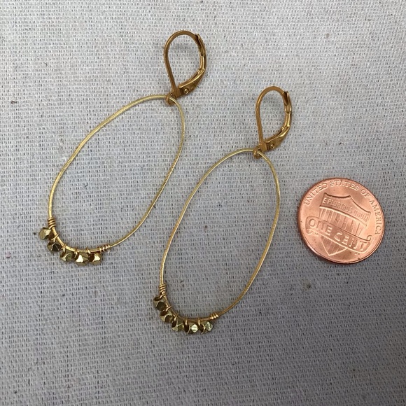 New handcrafted Sundance charm Gold Plated Earrings nugget accent - Picture 6 of 8